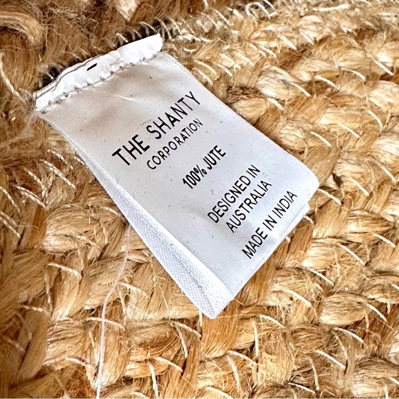 The Shanty Moroccan Round Crossbody Woven Jute Straw Beach Bag in Natural - Picture 7 of 11